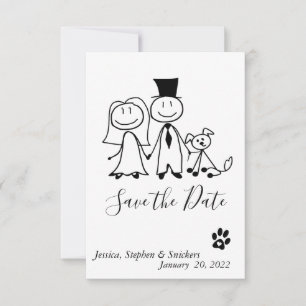 Reserva La Fecha Guardar las figuras del doodle del perro amante de