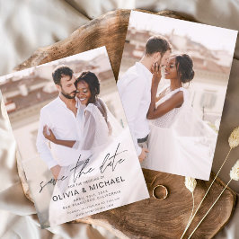 Reserva La Fecha Guardar simple Boda de fotos de fecha