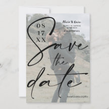 Guión blanco negro negrita moderno salva la foto d