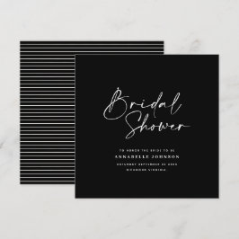 Reserva La Fecha Guión casual ducha de novia en blanco y negro