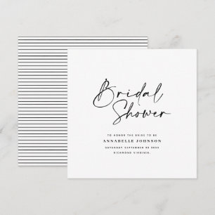 Reserva La Fecha Guión casual simple ducha de novia blanca