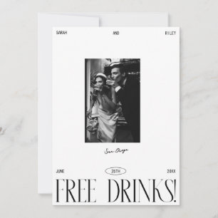 Reserva La Fecha Guión de bebidas gratis simple moderno