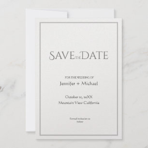 Reserva La Fecha Guion de caligrafía minimalista para boda matrimon