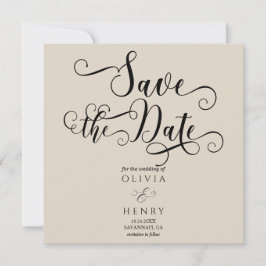 Reserva La Fecha Guion de caligrafía romántica elegante