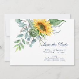 Reserva La Fecha Guión de girasol boda Guardar la fecha