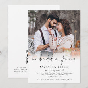 Reserva La Fecha Guión de superposición de foto decidido para Boda 
