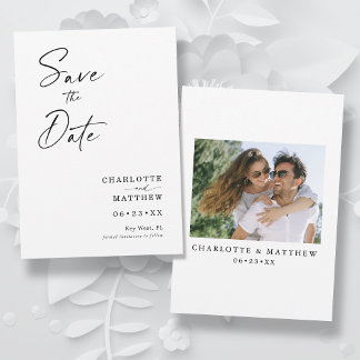 Reserva La Fecha Guión de tinta de caligrafía moderna 1 foto