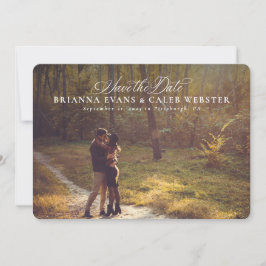 Reserva La Fecha Guión elegante simple una foto