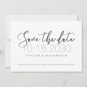 Reserva La Fecha Guión mínimo moderno Guardar la fecha