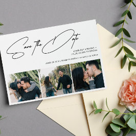 Reserva La Fecha Guión moderno 3 fotos boda simple