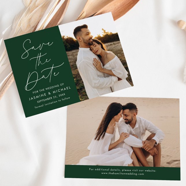 Reserva La Fecha Guión moderno Verde 2 Foto (Subido por el creador)