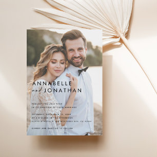 Reserva La Fecha Guión negro crema moderno mínimo contemporáneo