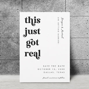 Reserva La Fecha Guión Retro Esto Se Ha Vuelto Muy Gracioso Boda Ne