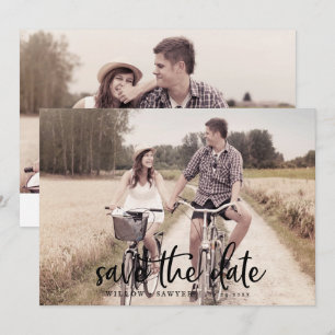 Reserva La Fecha Guión Rústico Luz Horizontal Foto Guardar La Fecha