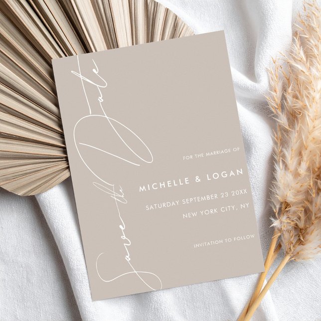 Reserva La Fecha Guión simple manuscrito moderno (Subido por el creador)