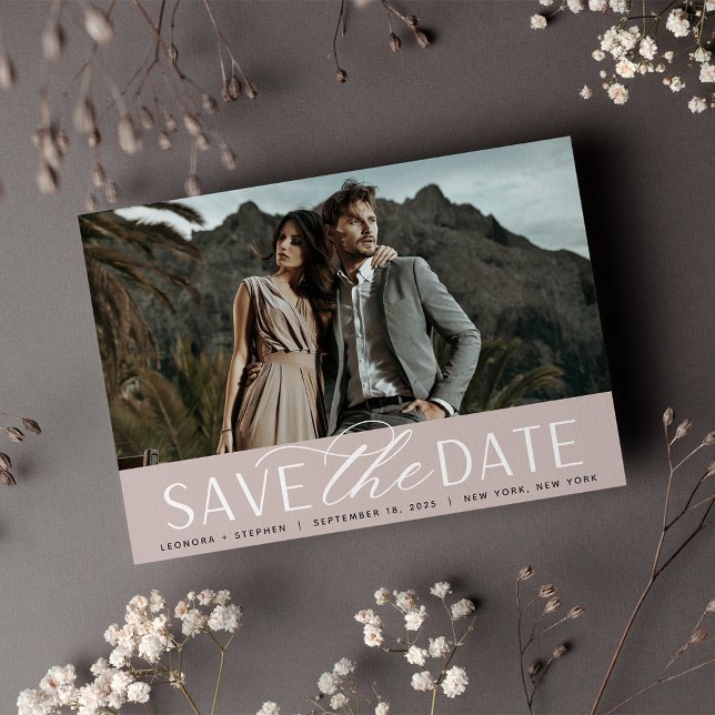 Reserva La Fecha Guión suave | Boda fotográfico horizontal único (Subido por el creador)