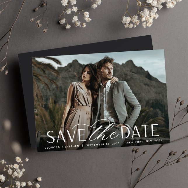 Reserva La Fecha Guión suave | Boda fotográfico horizontal único (Subido por el creador)