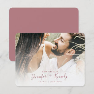 Reserva La Fecha Guión y foto Rosa de color blanco minimalista supe