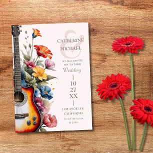 Reserva La Fecha Guitarra Flor Silvestre Ampersand Musical Boda