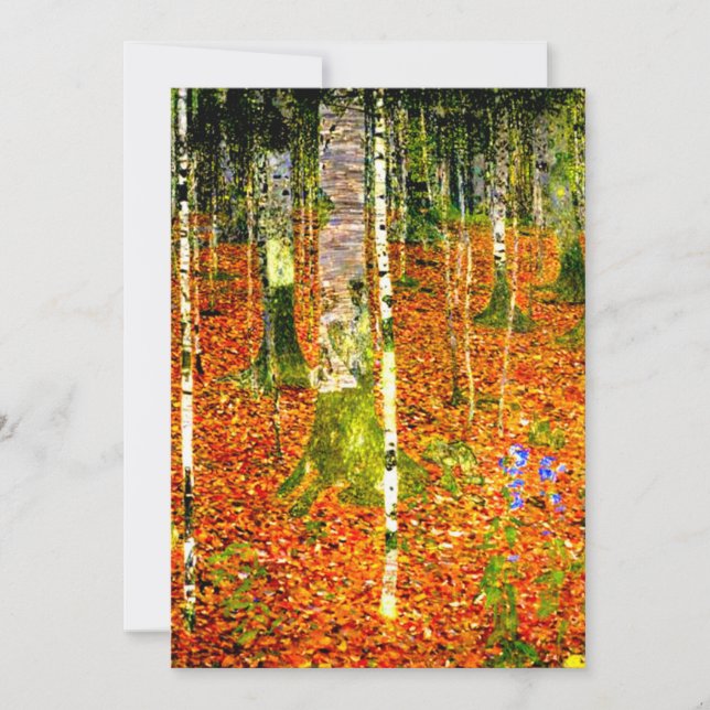 Reserva La Fecha Gustav Klimt Birch Trees (Anverso)