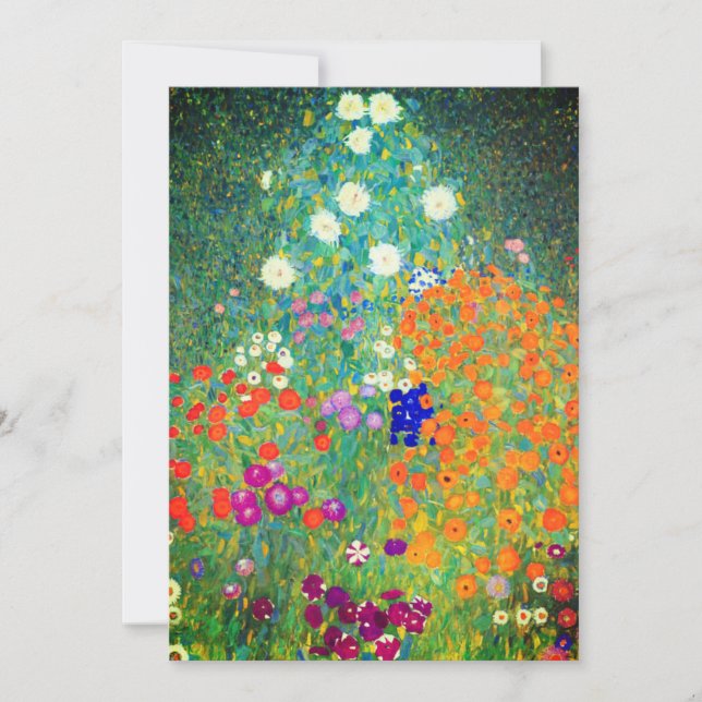 Reserva La Fecha Gustav Klimt Flower Garden (Anverso)