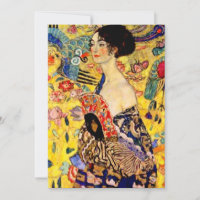 Gustav Klimt Lady con ventilador
