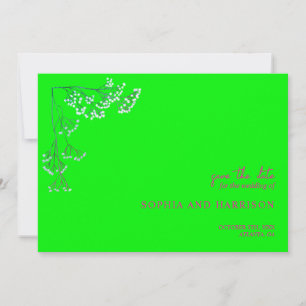 Reserva La Fecha Gypsophila rusa Neon Green Boda