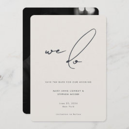 Reserva La Fecha Hacemos fotografía Minimalista de caligrafía grisá