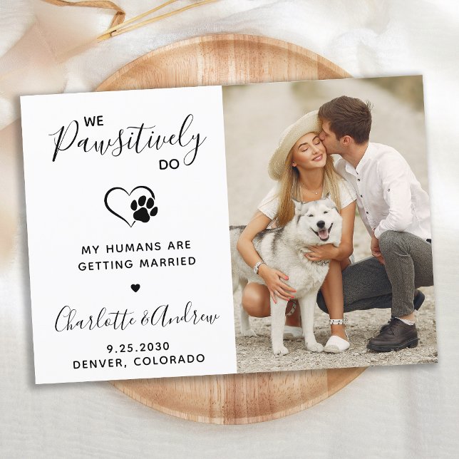Reserva La Fecha Hacemos Un Papel Mascota Boda Foto Perro (Subido por el creador)
