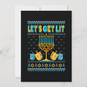 Reserva La Fecha Hagamos que la luz Menorah Hanukkah Funny Navidade