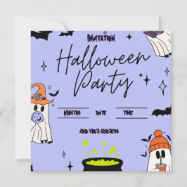 Reserva La Fecha Halloween party invitation card