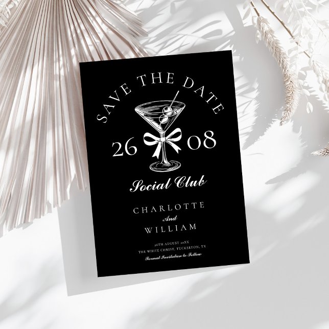 Reserva La Fecha Hand Drawn Modern Martini (Subido por el creador)