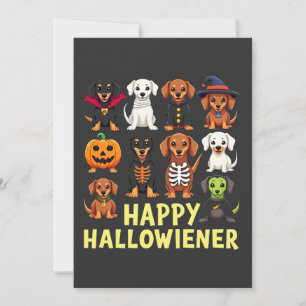 Reserva La Fecha Happy Hallowiener Spooky Halloween Dog Weiner