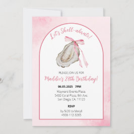 Reserva La Fecha Harina de ostra de coqueta rosa de Shell-ebrate