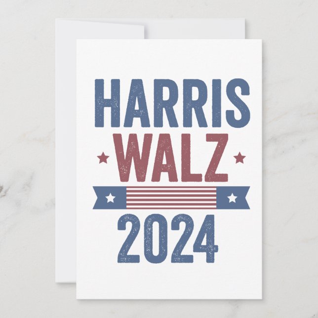 Reserva La Fecha Harris Walz 2024 Elecciones Kamala Tim Waltz Améri (Anverso)