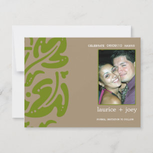 Reserva La Fecha Hawaiin -Salven la fecha -Verde