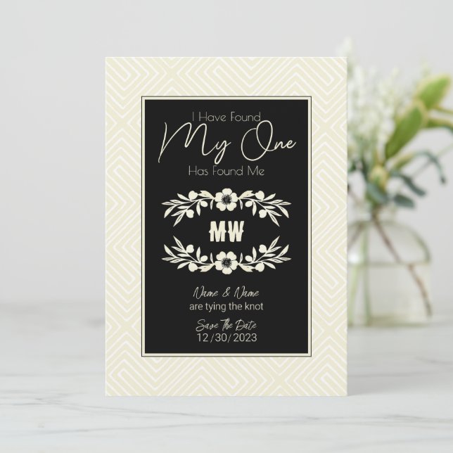 Reserva La Fecha He encontrado MI ÚNICO Boda tribal africano (Anverso de pie)