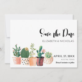 Reserva La Fecha Hermosa Foto De Cactus Succulent Save The Date
