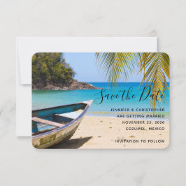 Reserva La Fecha Hermosa playa tropical con lancha