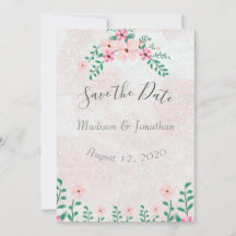 Hermoso Boda de acuarela floral rosa