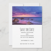 Hermoso Boda de fotografías de la costa atardecer