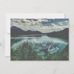 Reserva La Fecha Hermoso Boda de Reflexiones sobre el Lago de Monta