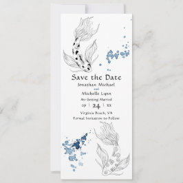 Reserva La Fecha Hermoso Boda japonés de natación de pescado Koi Fi