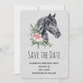 Reserva La Fecha Hermoso retrato de cabeza de caballo en acuarela