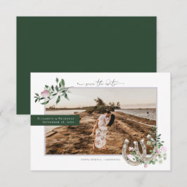 Reserva La Fecha Herraduras Verde Trebol | Boda Fotográfica