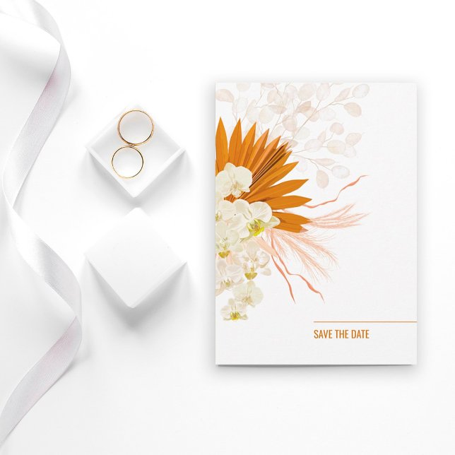 Reserva La Fecha Hierba de Pampas Floral Moderna Bobo (Subido por el creador)