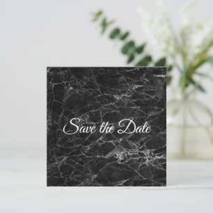 Reserva La Fecha Hip Black Marble Save the Date