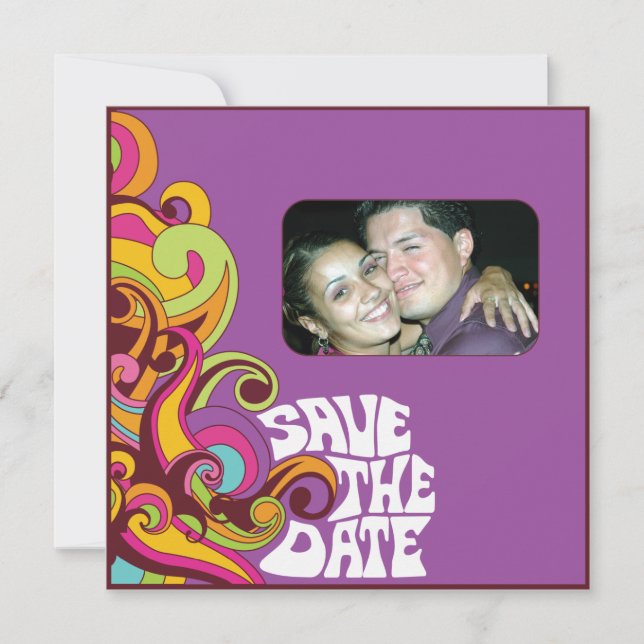 Reserva La Fecha Hippy Save the Date Photo Invitation (Anverso)