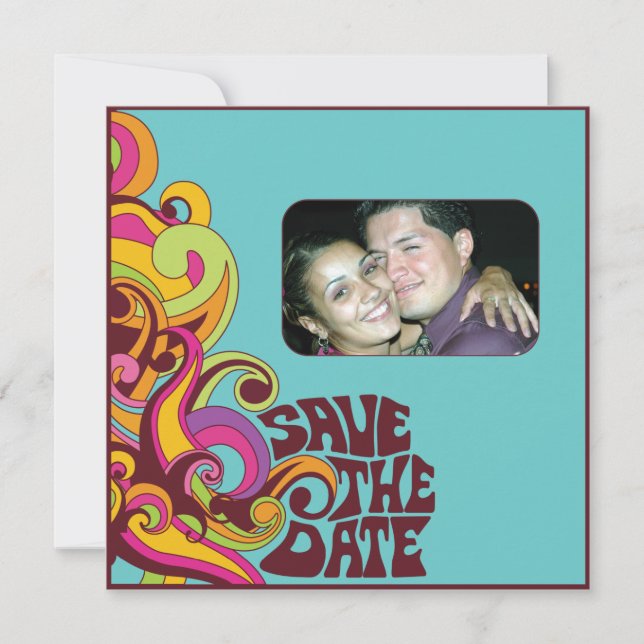 Reserva La Fecha Hippy Save the Date Photo Invitation (Anverso)