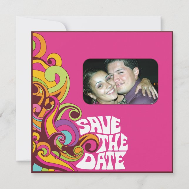 Reserva La Fecha Hippy Save the Date Photo Invitation (Anverso)